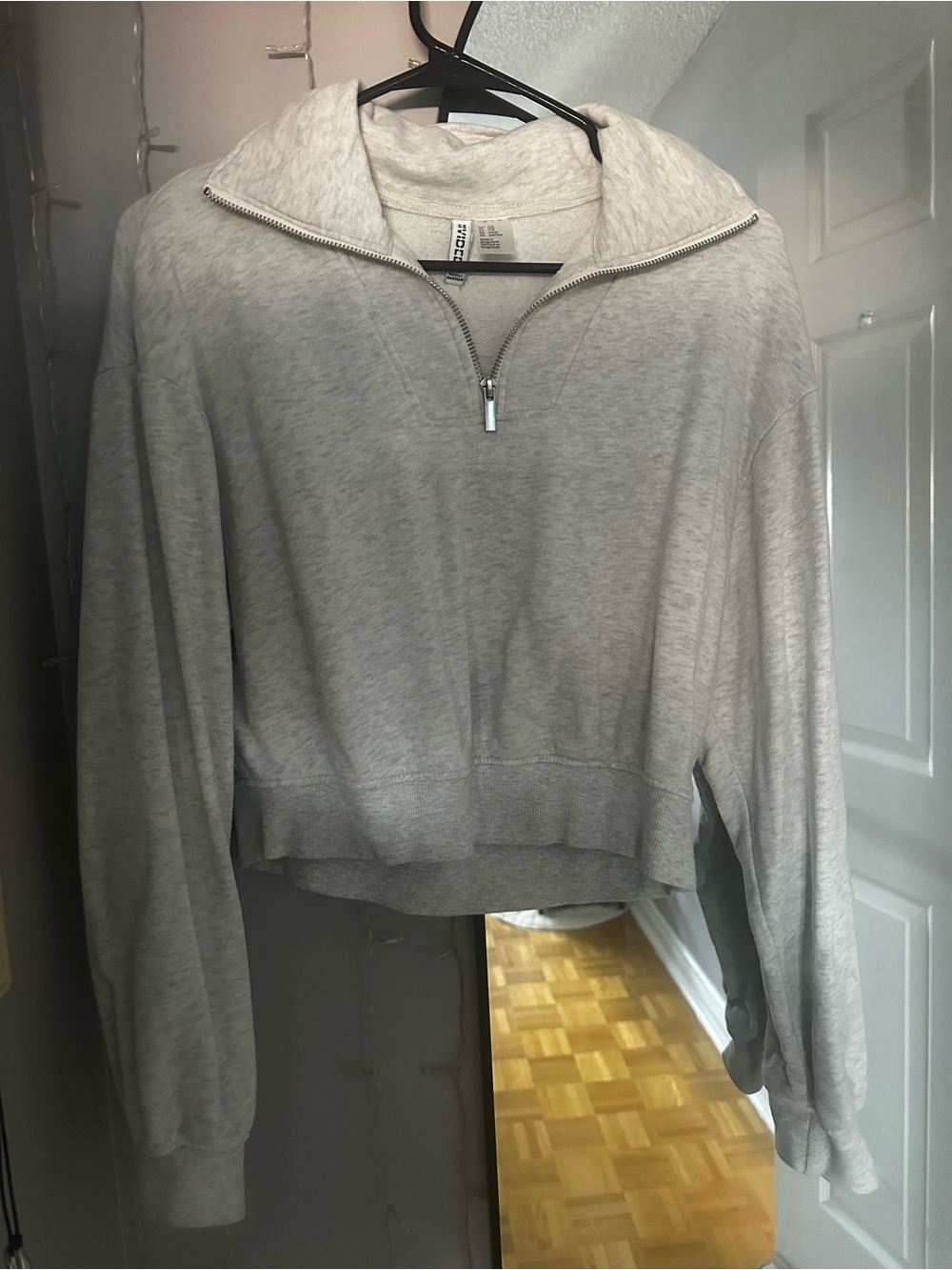 Divided Half-Zip Pullover Sweatshirt